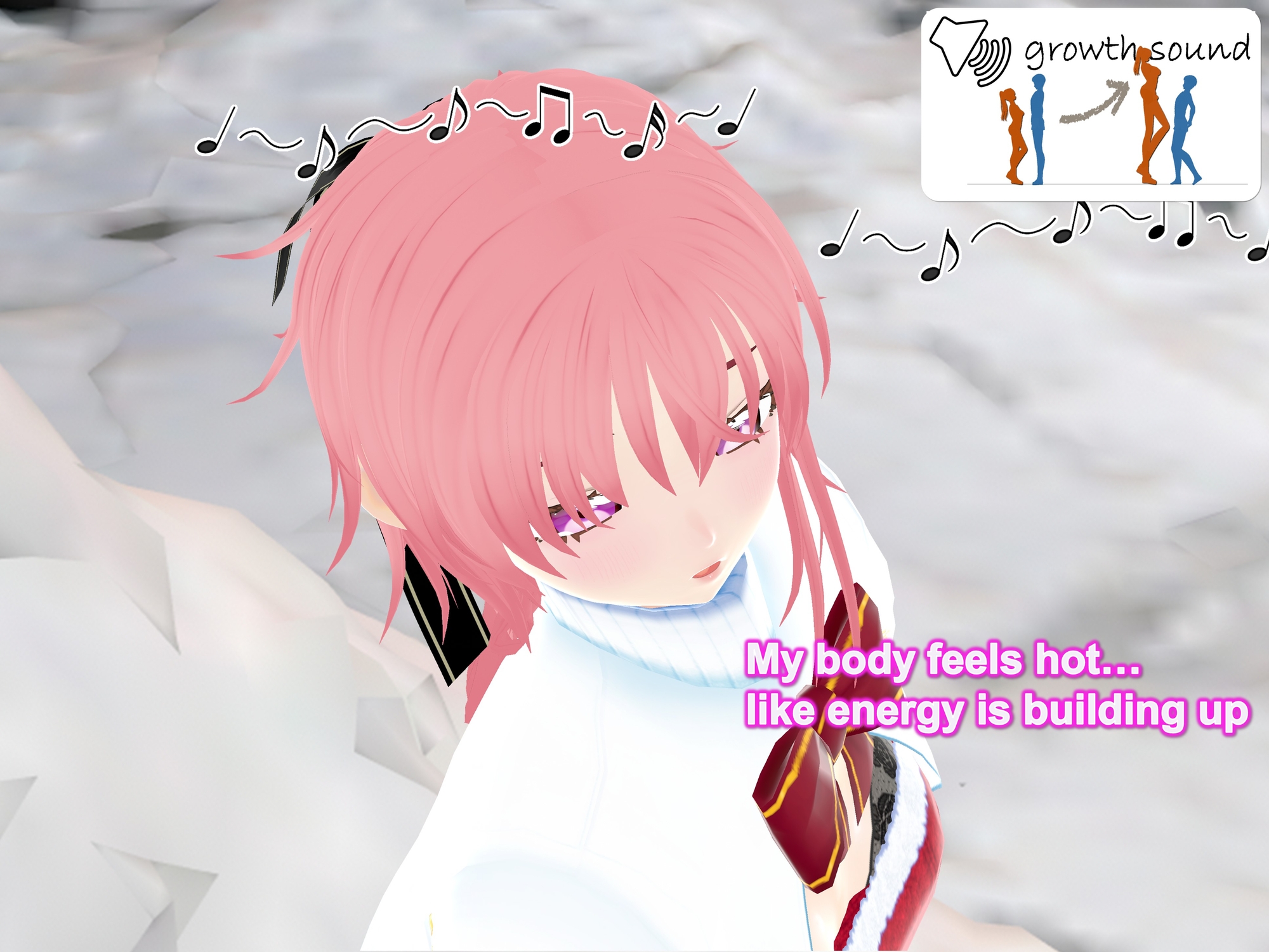 Outgrowing only girls, Overtake boys, Growth sound. Santa Arc