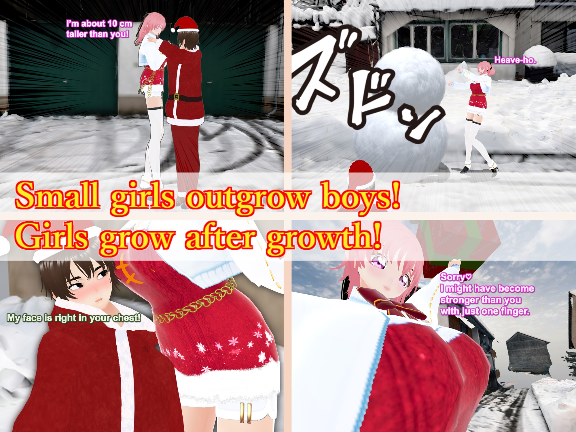 Outgrowing only girls, Overtake boys, Growth sound. Santa Arc