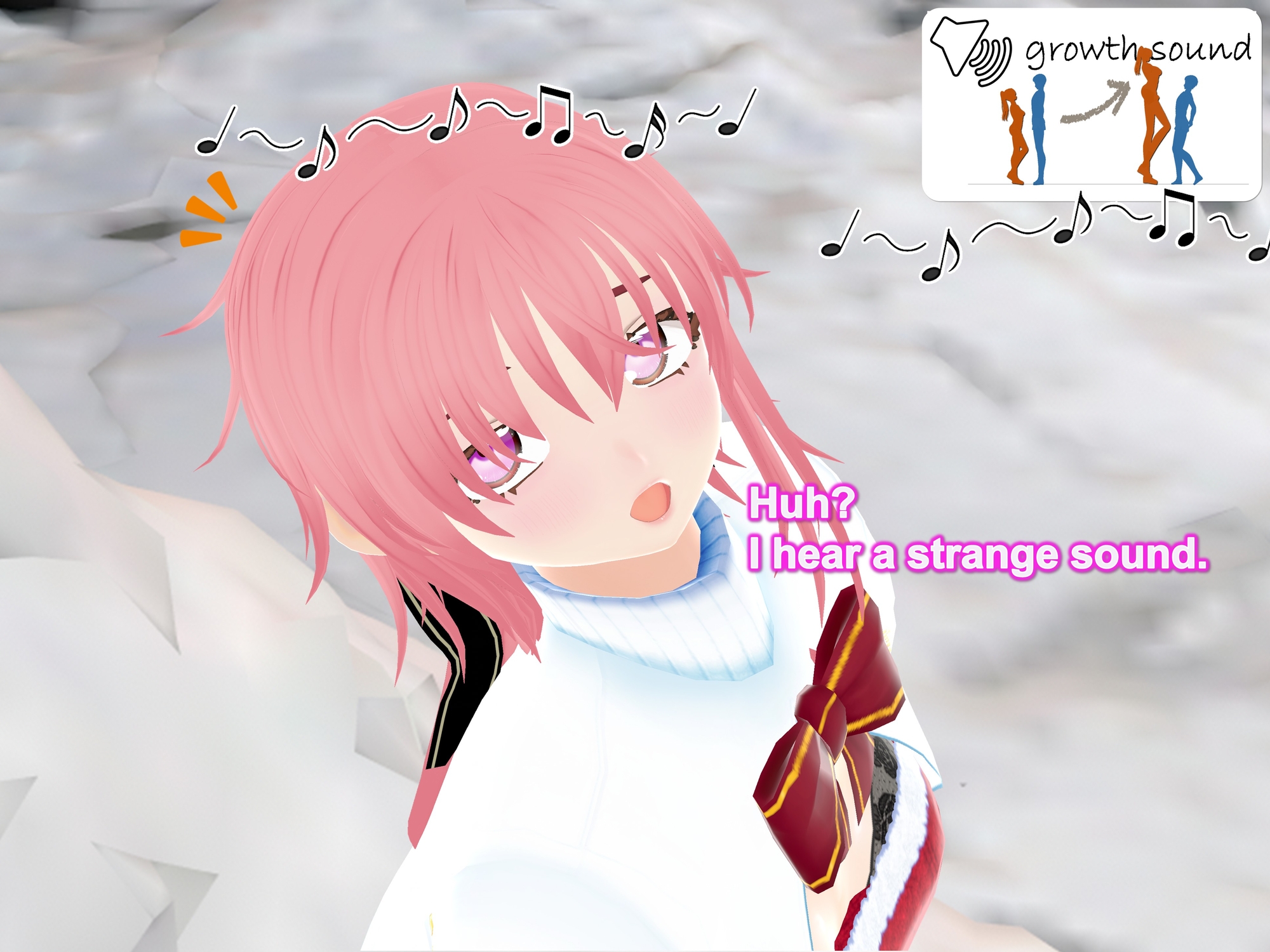 Outgrowing only girls, Overtake boys, Growth sound. Santa Arc