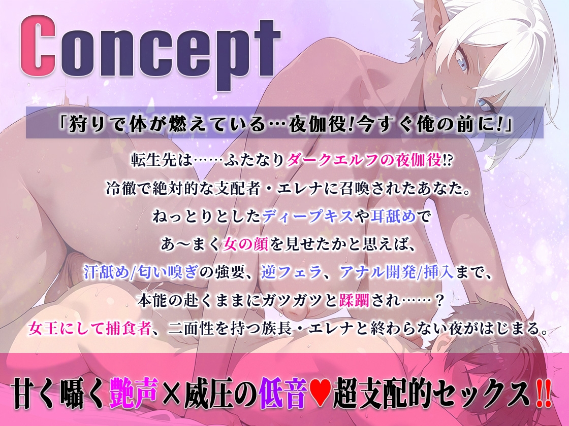 ふたなりダークエルフ族長に逆レ○プアナル調教全身汗舐めマゾ雌化支配される毎日