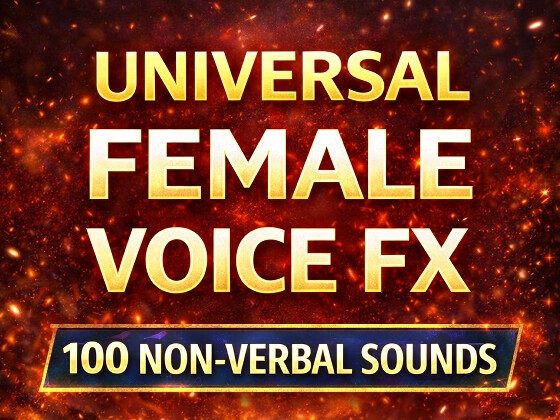 言語非依存・女性ボイス素材集(全100音)Universal Female Non-Verbal Voice FX Pack(100 Sounds)
