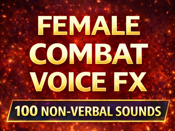 女性・戦闘用 非言語ボイス素材集(全100音)Female Combat Voice FX – Non-Verbal (100 Sounds)