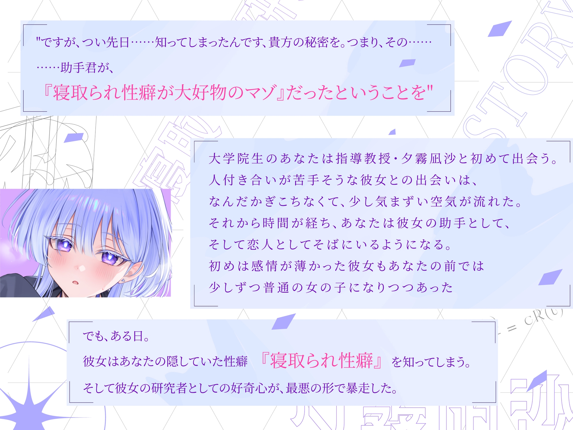 恋するクール天才教授の寝取らせ研究～見ていてくださいね。私が貴方を理解しようとする,その過程を～