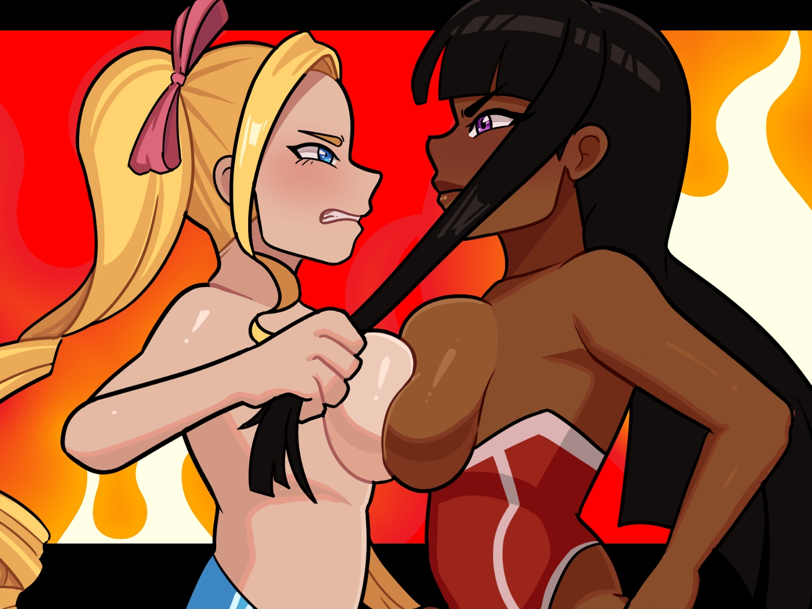 野蛮な惑星のスウィートガールズ… 死闘キャットファイト！