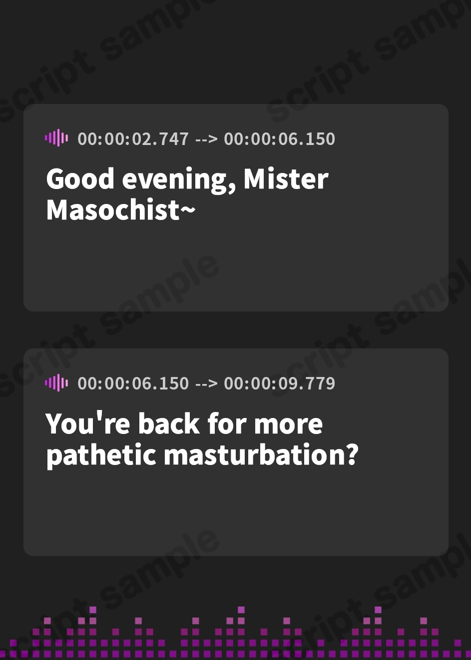 【英語版】女の子様の甘～いザコマゾいじめオナサポ