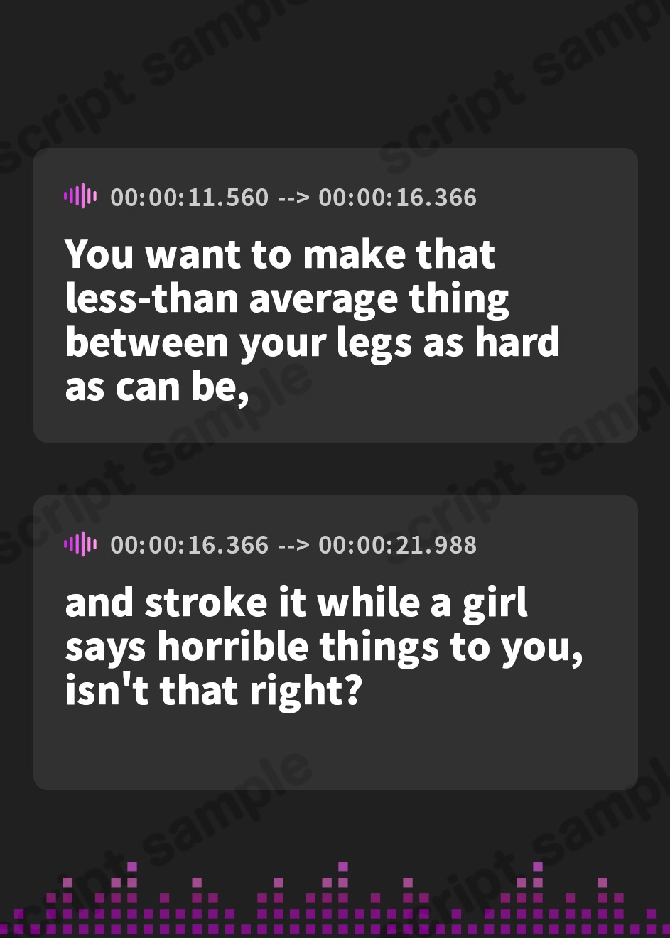 【英語版】女の子様の甘～いザコマゾいじめオナサポ