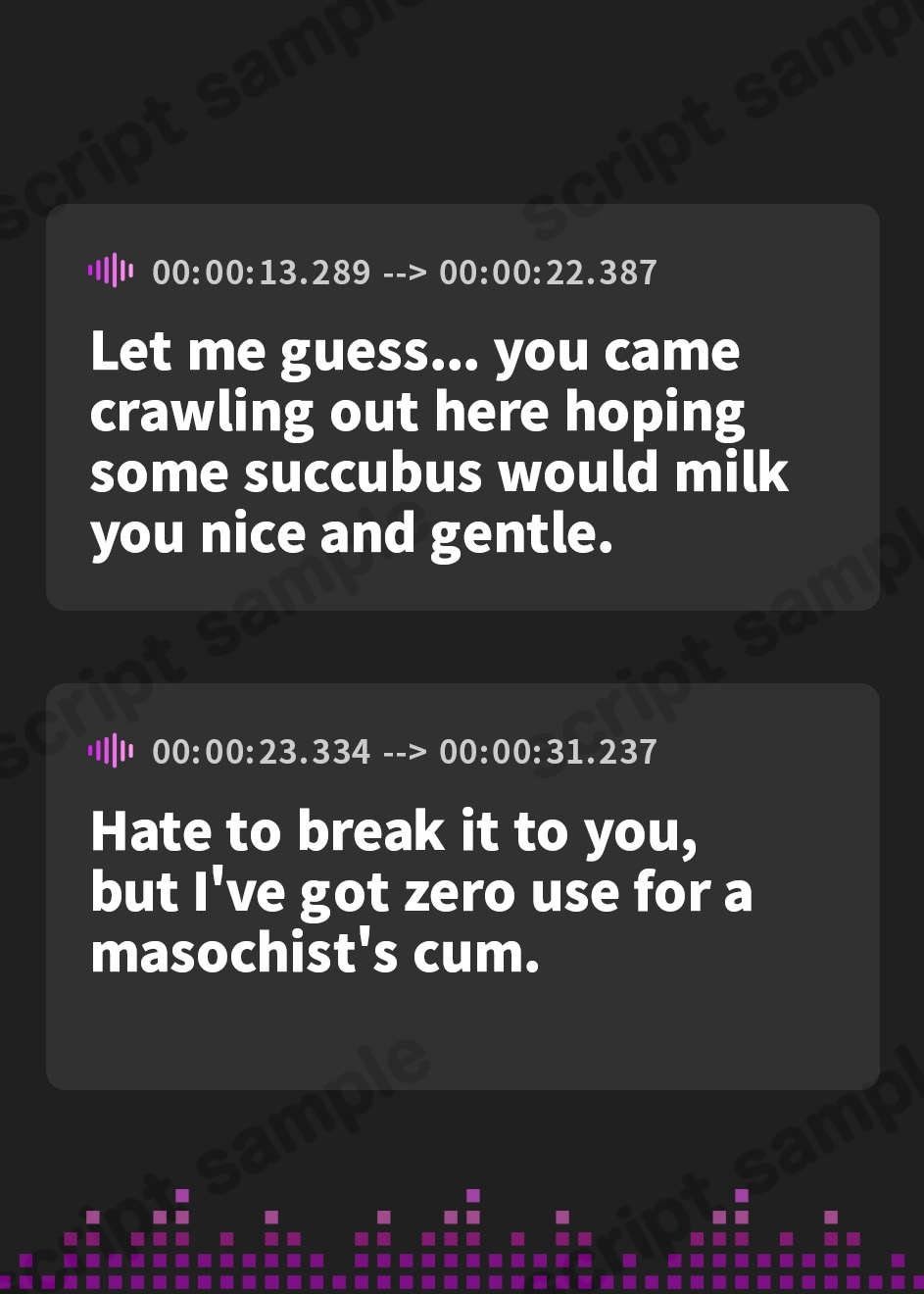 【英語版】どこまで変態になれますか?～ダウナー系マゾいじめサキュバスに『変態度を試される』レベル式オナサポ♡～