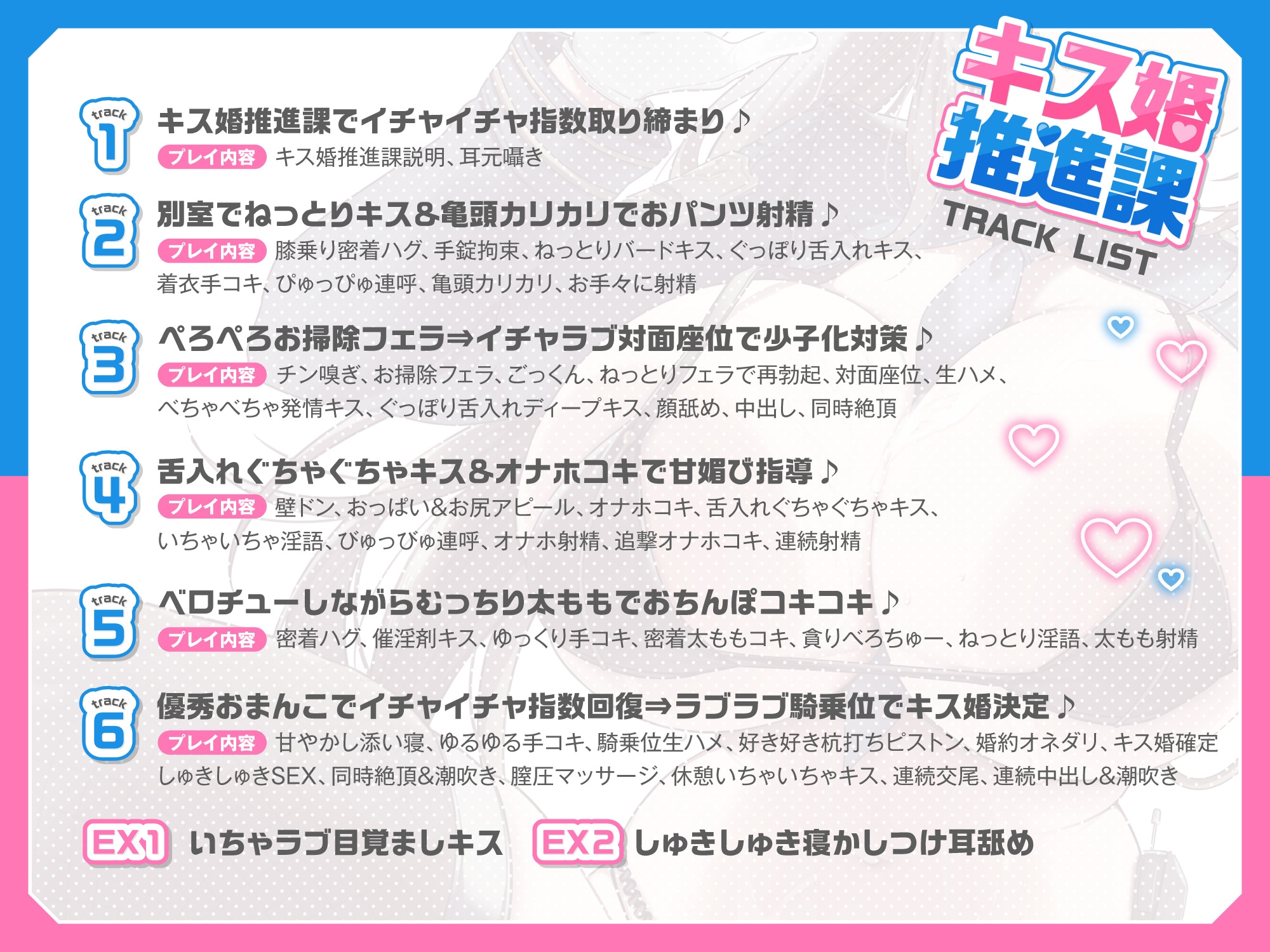 【甘媚びべろちゅ〜しまくり♡】いちゃいちゃ密着キスで少子化対策♪キス婚推進課♡～ドスケベお姉さんポリスの甘媚び搾精指導♡「私とお口でセックスしましょうね…♡」