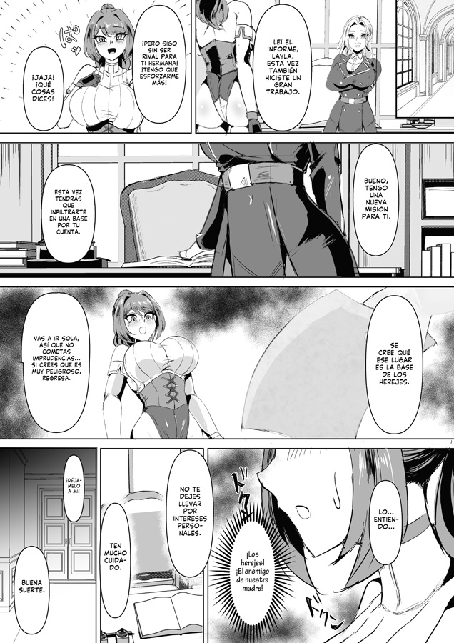 【スペイン語版】若手エリートな聖女騎士様、凶悪触手に搾られる〜無限にイかされ無様敗北♡魔力汁垂れ流し限界エナジードレイン編〜