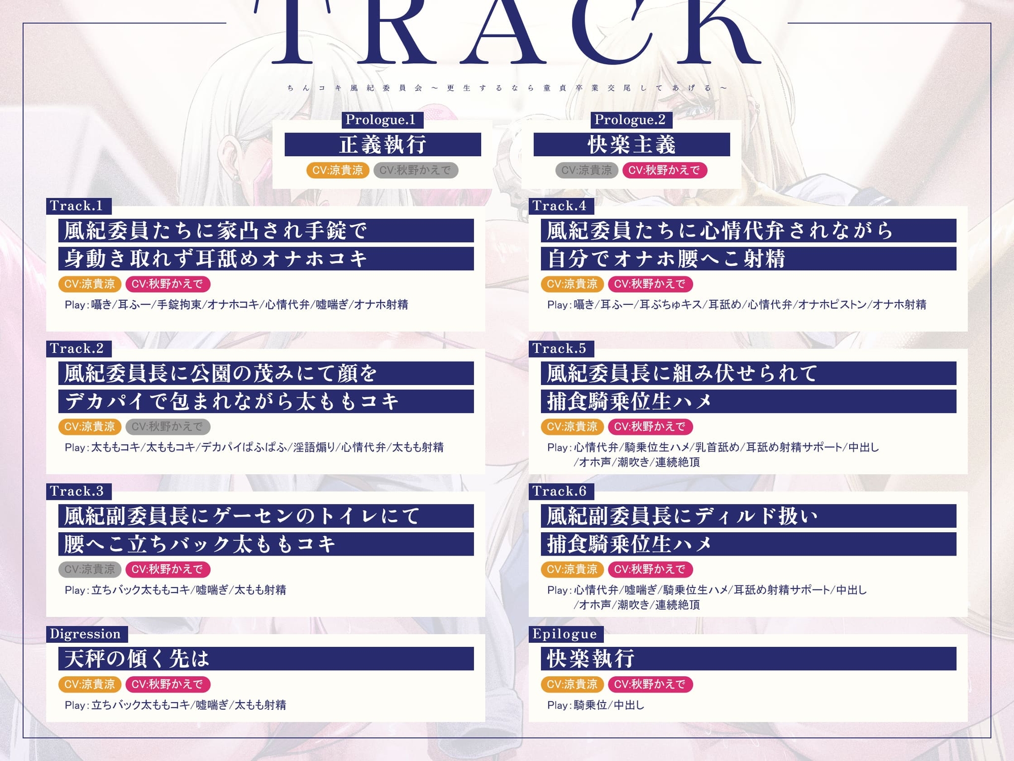 【女性優位フォーリー/ドスケベ事後差分イラスト】ちんコキ風紀委員会～更生するなら童貞卒業交尾してあげる～【KU100】