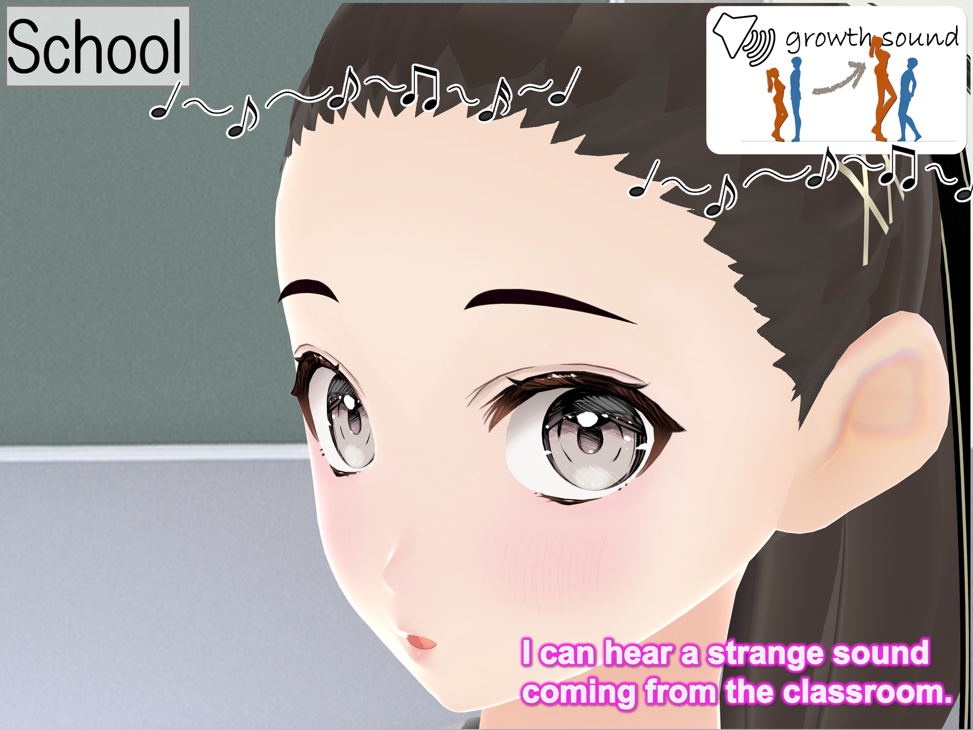 Outgrowing only girls, Overtake boys, Growth sound. Electric Guitar Arc