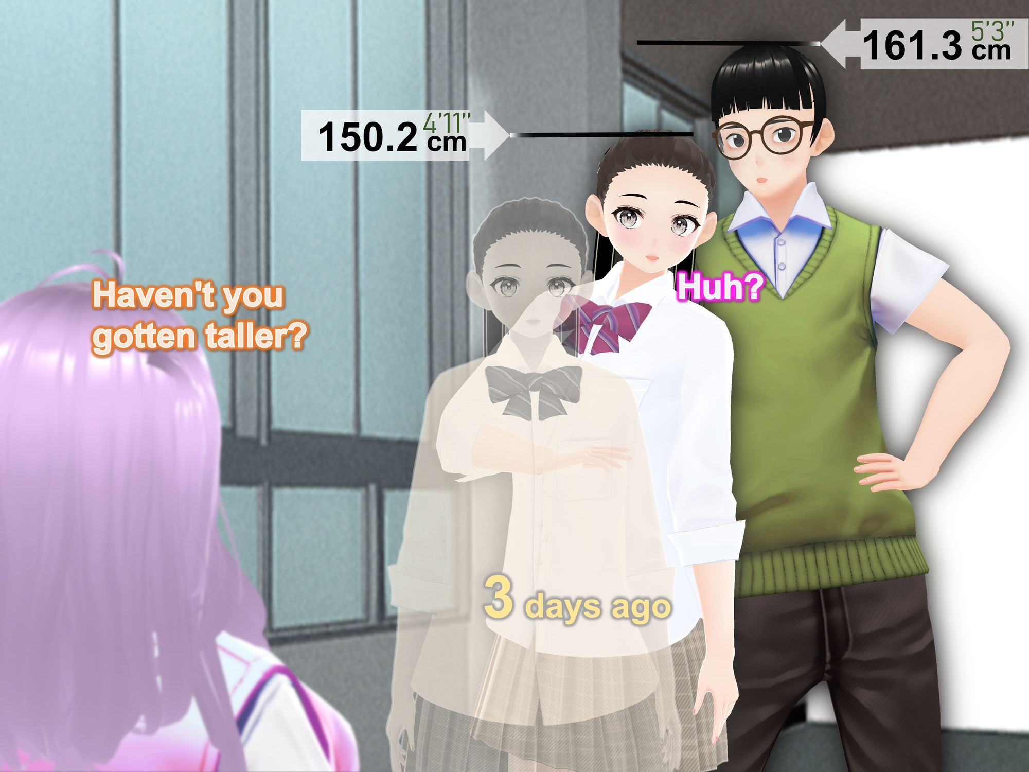 Outgrowing only girls, Overtake boys, Growth sound. Electric Guitar Arc