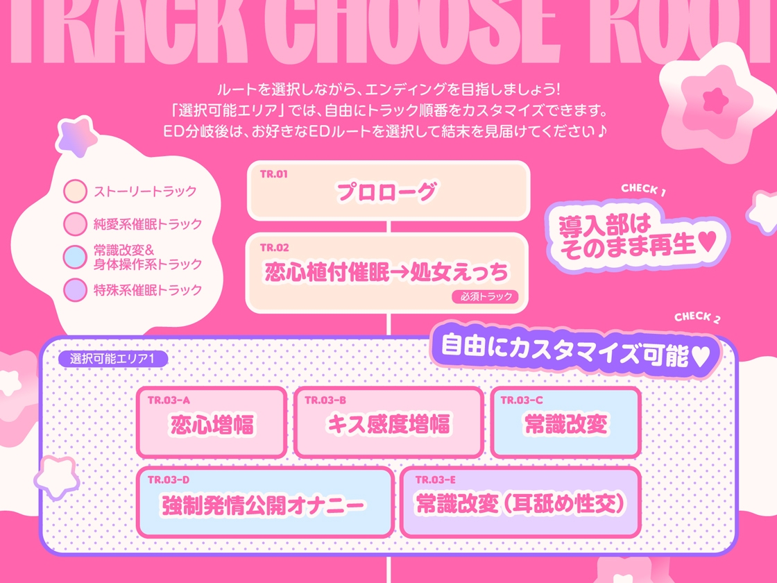 【ルート選択型ASMR】魔法少女☆カスタム催○～○リ魔法少女をあなた好みの恋人おまんこに自由にカスタマイズできるマジカル純愛催○アプリ～