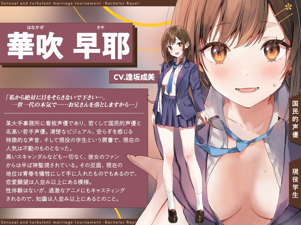 【2026年04月04日迄限定】媚びまくるおま○こ婚活・バチュラー・ロワイヤル！〜日本一の声優が媚び媚び交尾♪ 結婚するために全力でご奉仕いたします♪