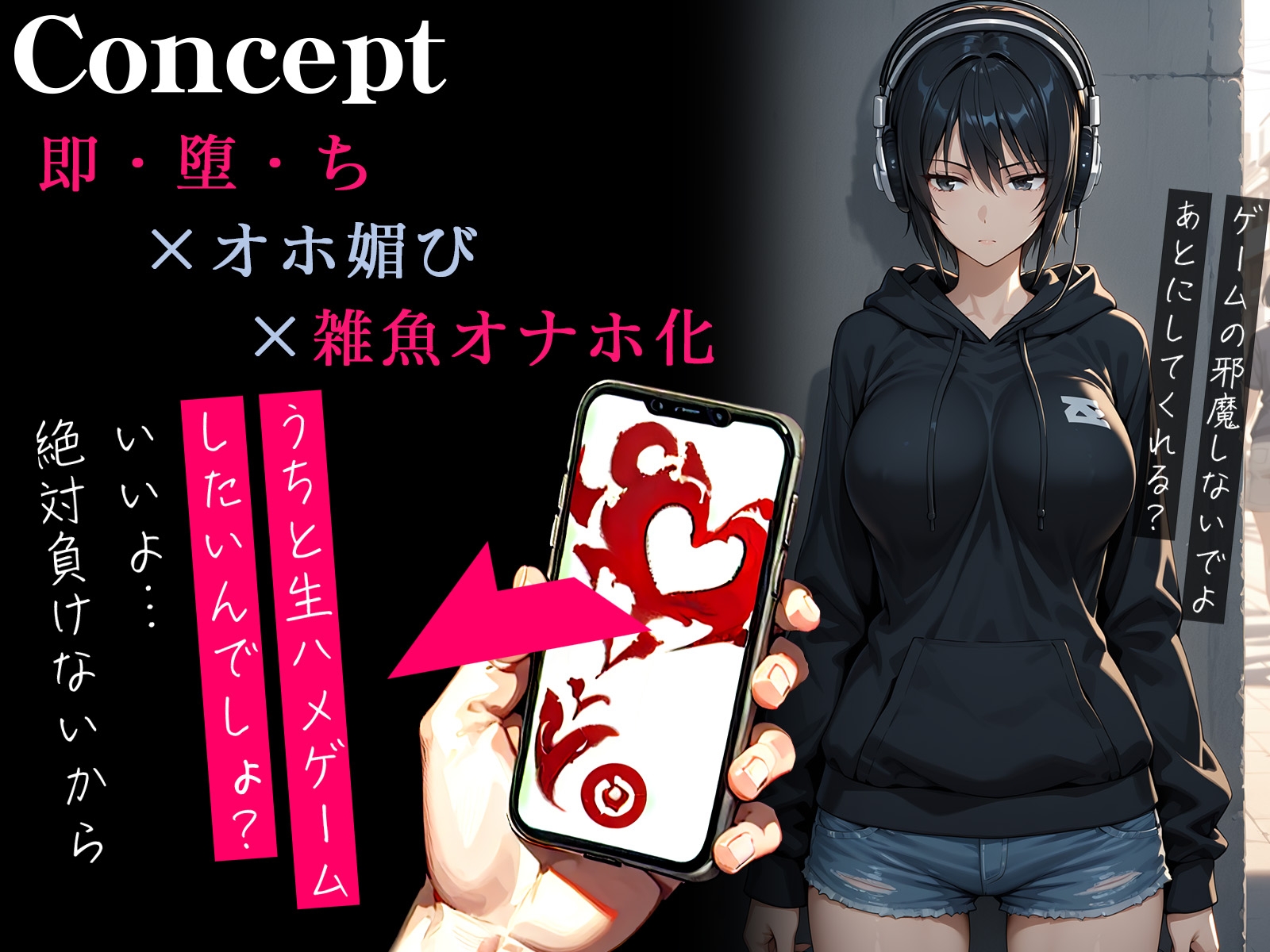 【オホ声】催○アプリでダウナーなゲーマーJKが即チン媚び～生ハメゲームでおまんこレベリング～