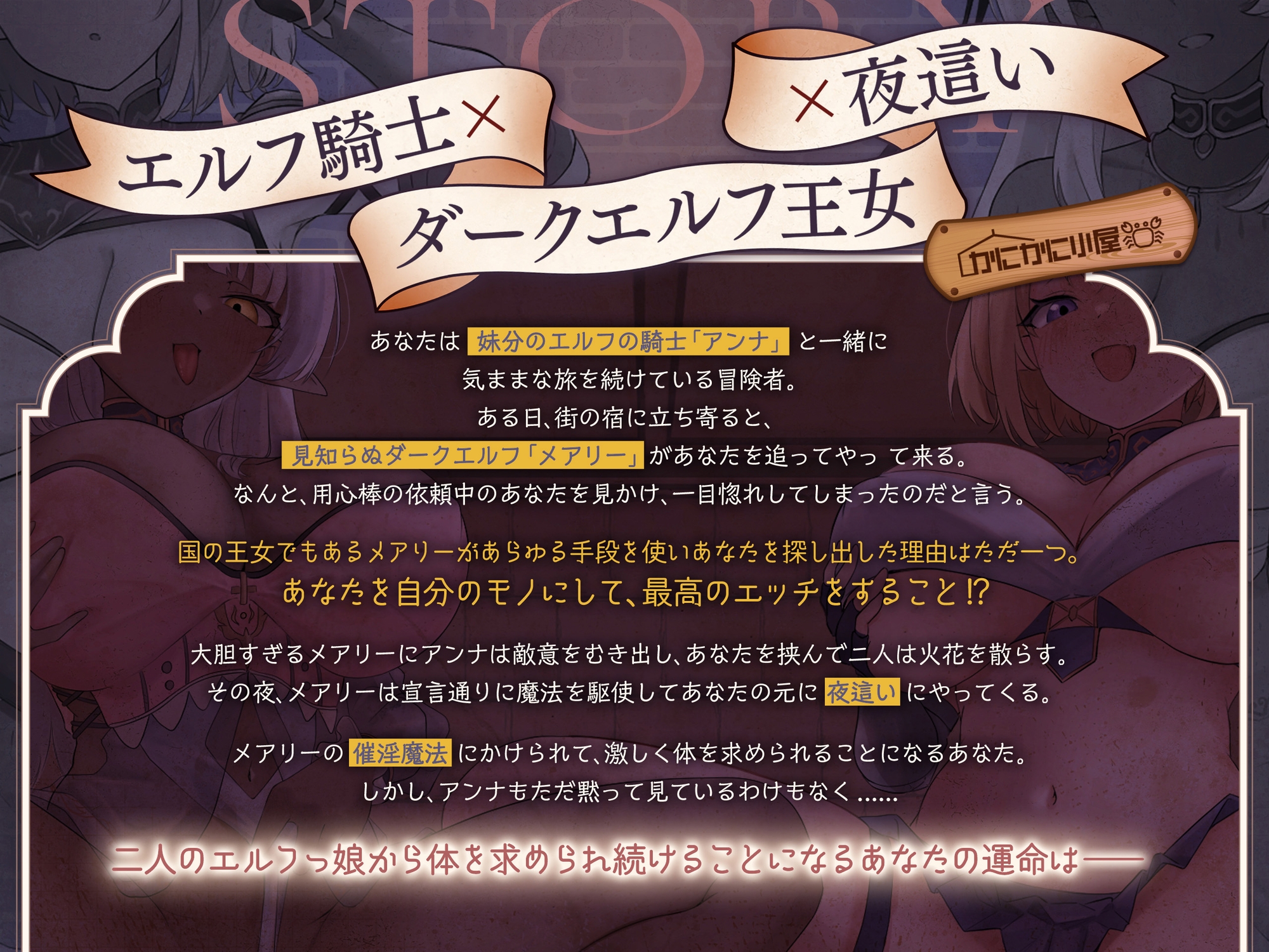 ゆうべもおたのしみでしたね～スケベ度S級冒険者ダークエルフ王女×妹エルフ騎士～