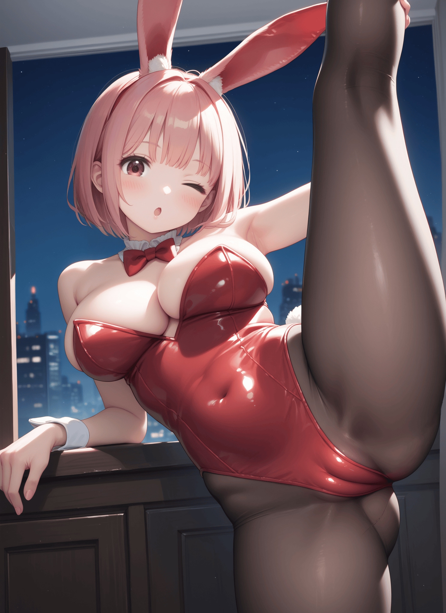 見上げた色々な開脚バニーガール・見上げたサラシと陰毛ふんどしパンツ・見上げた火照ったサウナJDビキニ