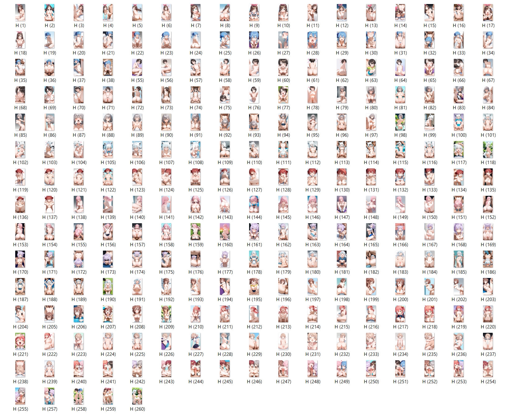 【男性器あり】12キャラ イラスト集 (500枚)
