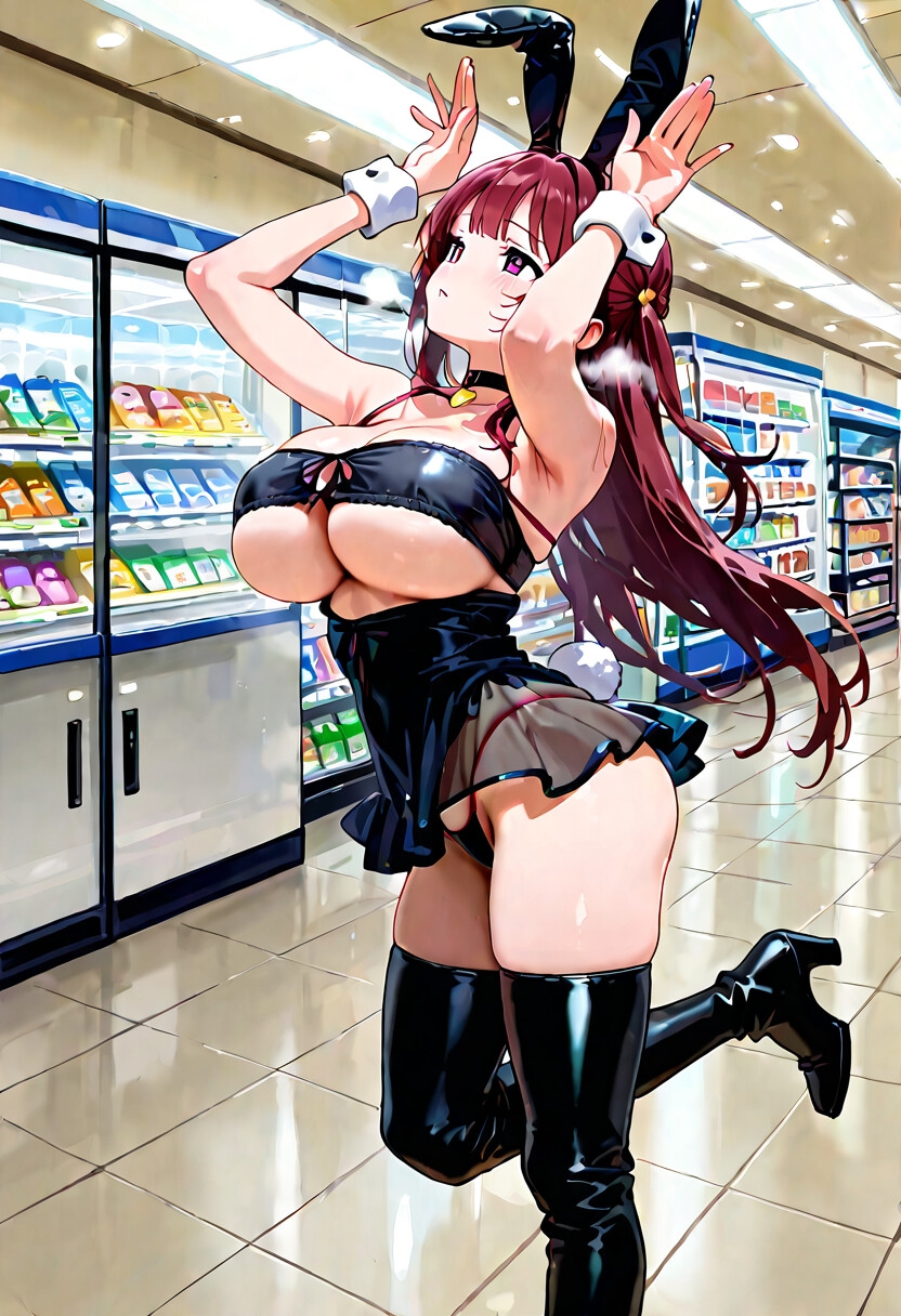 爆乳AI黒ランジェリーXL