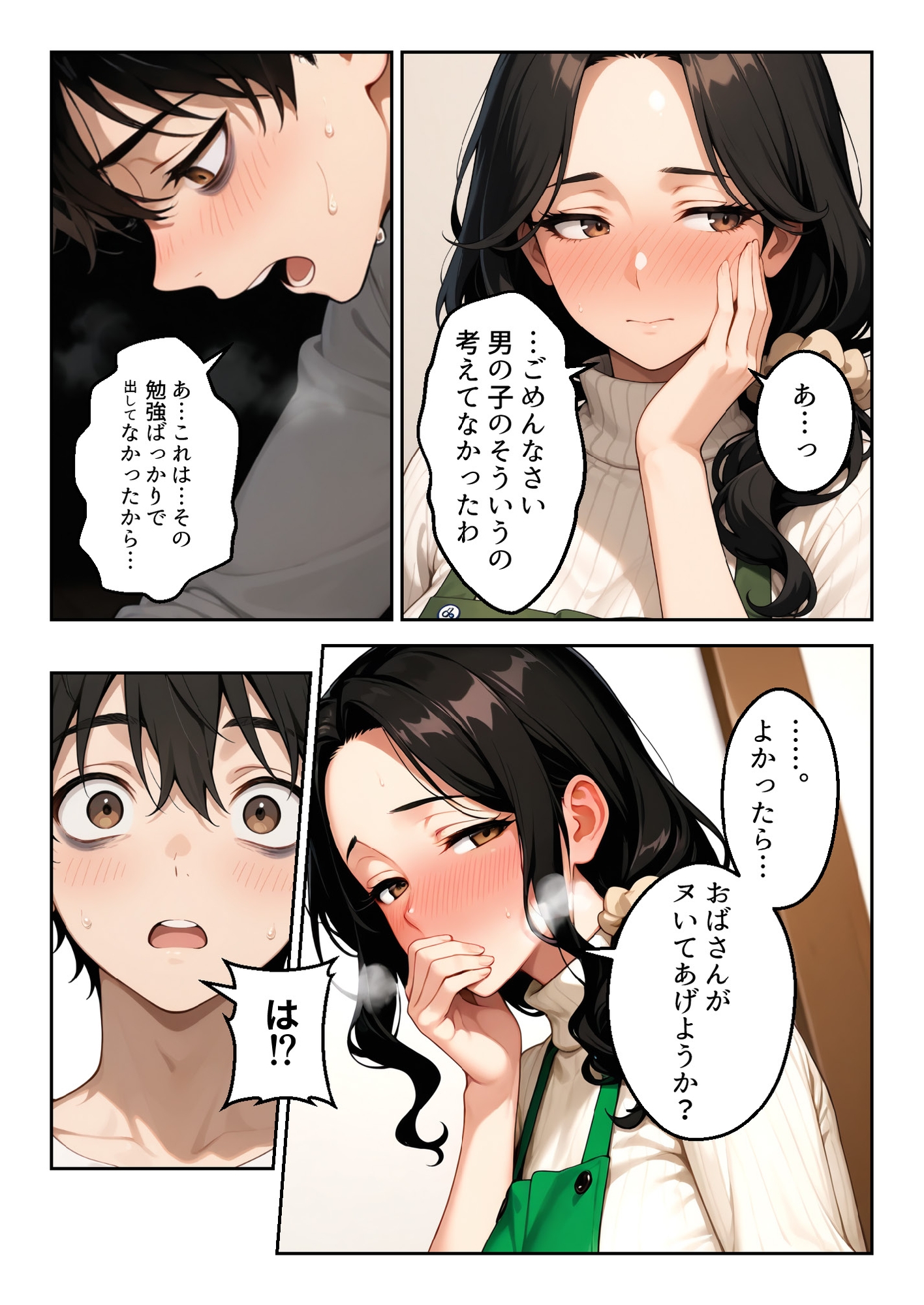 深夜の受験勉強。義母の差し入れは裏口(アナル)でした。