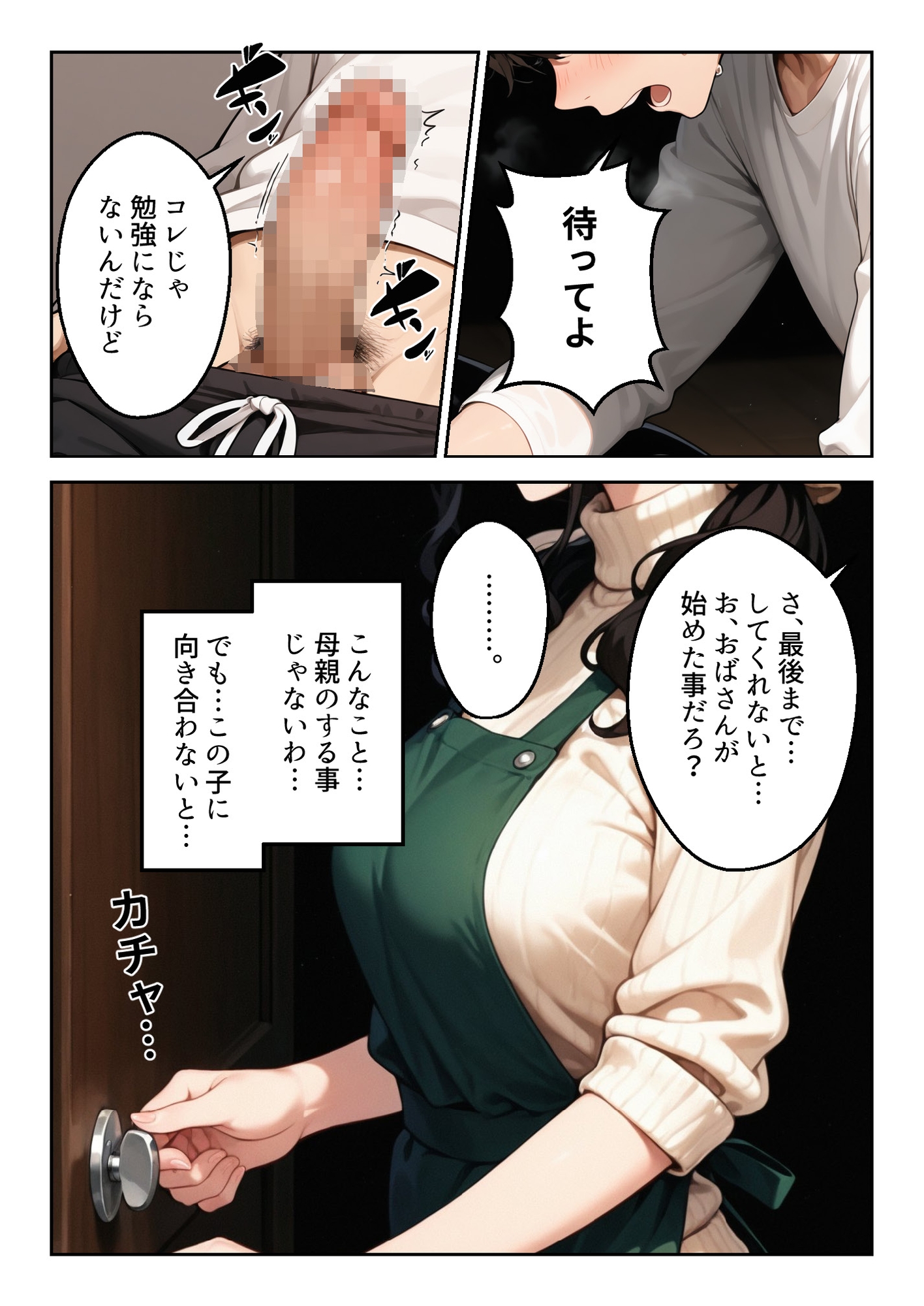 深夜の受験勉強。義母の差し入れは裏口(アナル)でした。