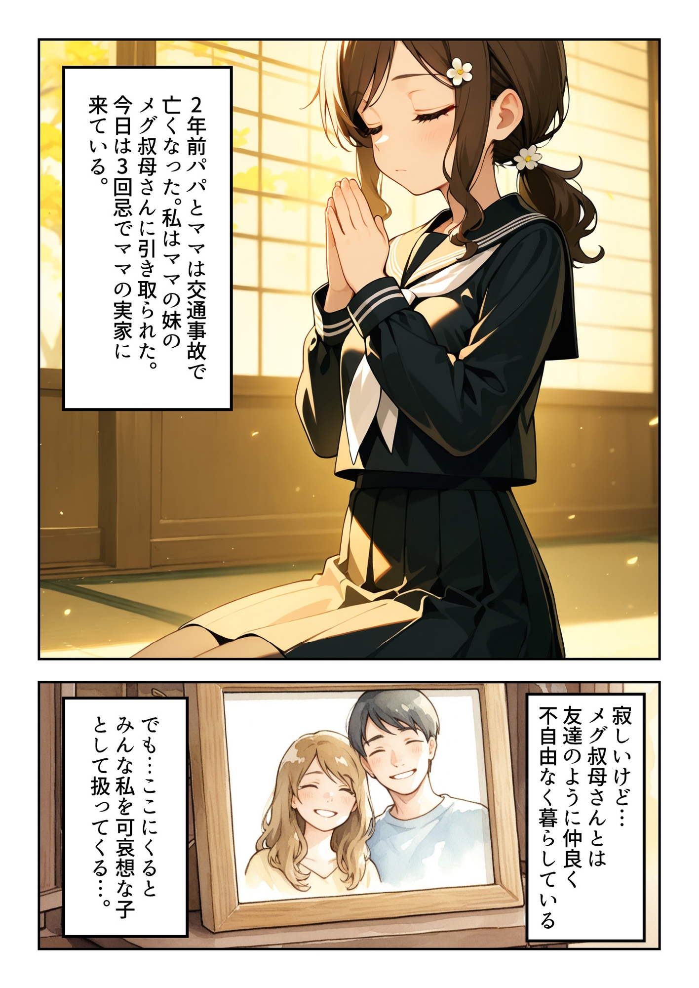 線香と煙草の香。