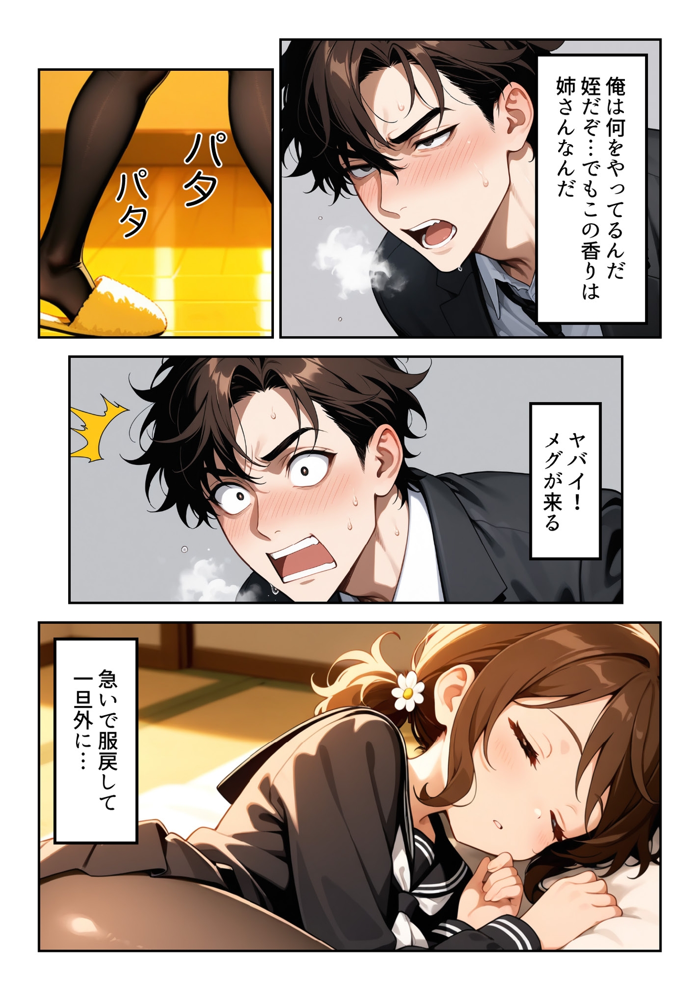 線香と煙草の香。