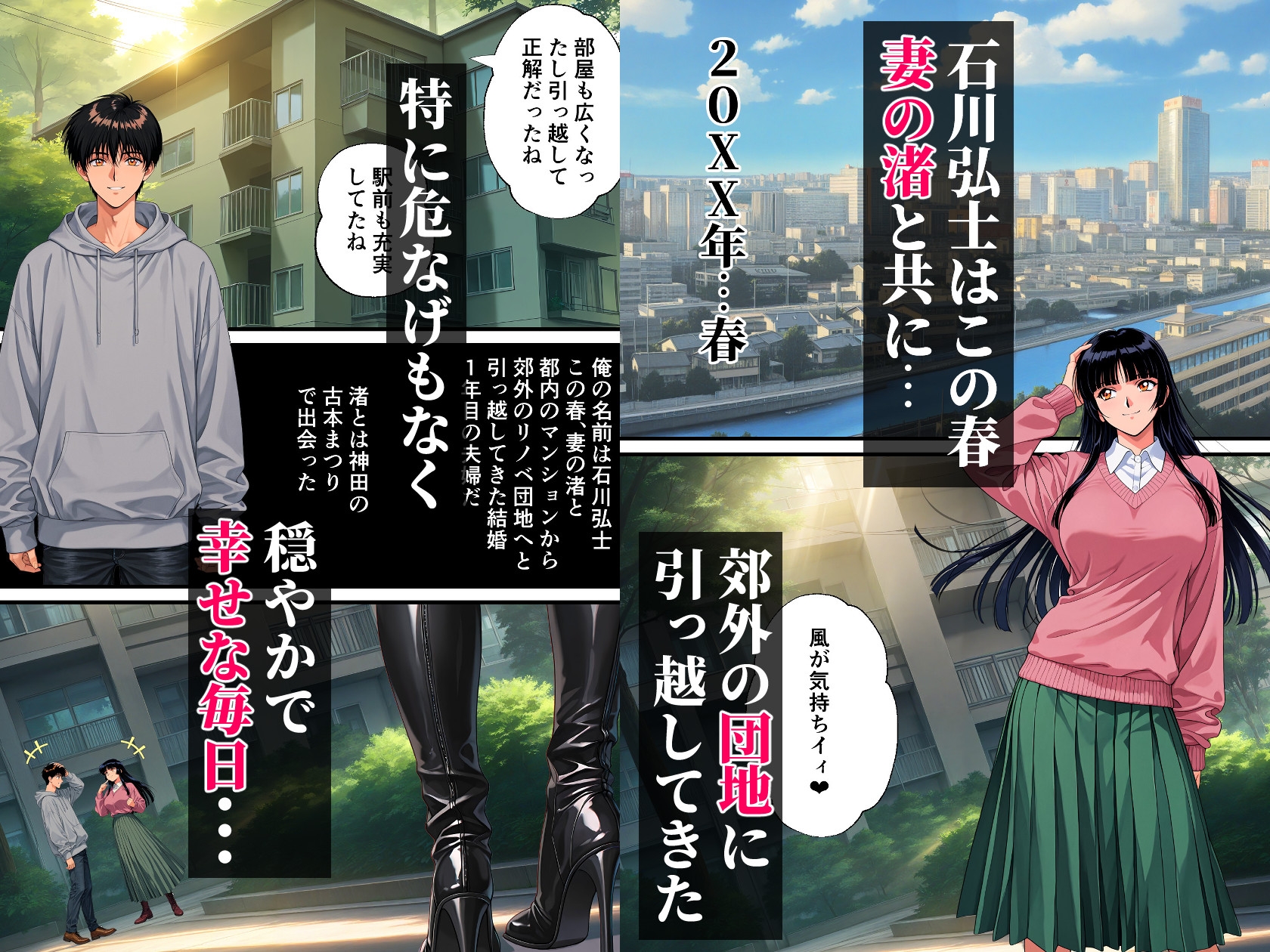 団地妻NTR～清楚妻が早漏雑魚ちんこ(ダンナ)に欲求不満爆発‼ NN(生中だし)オフ会しちゃった話～