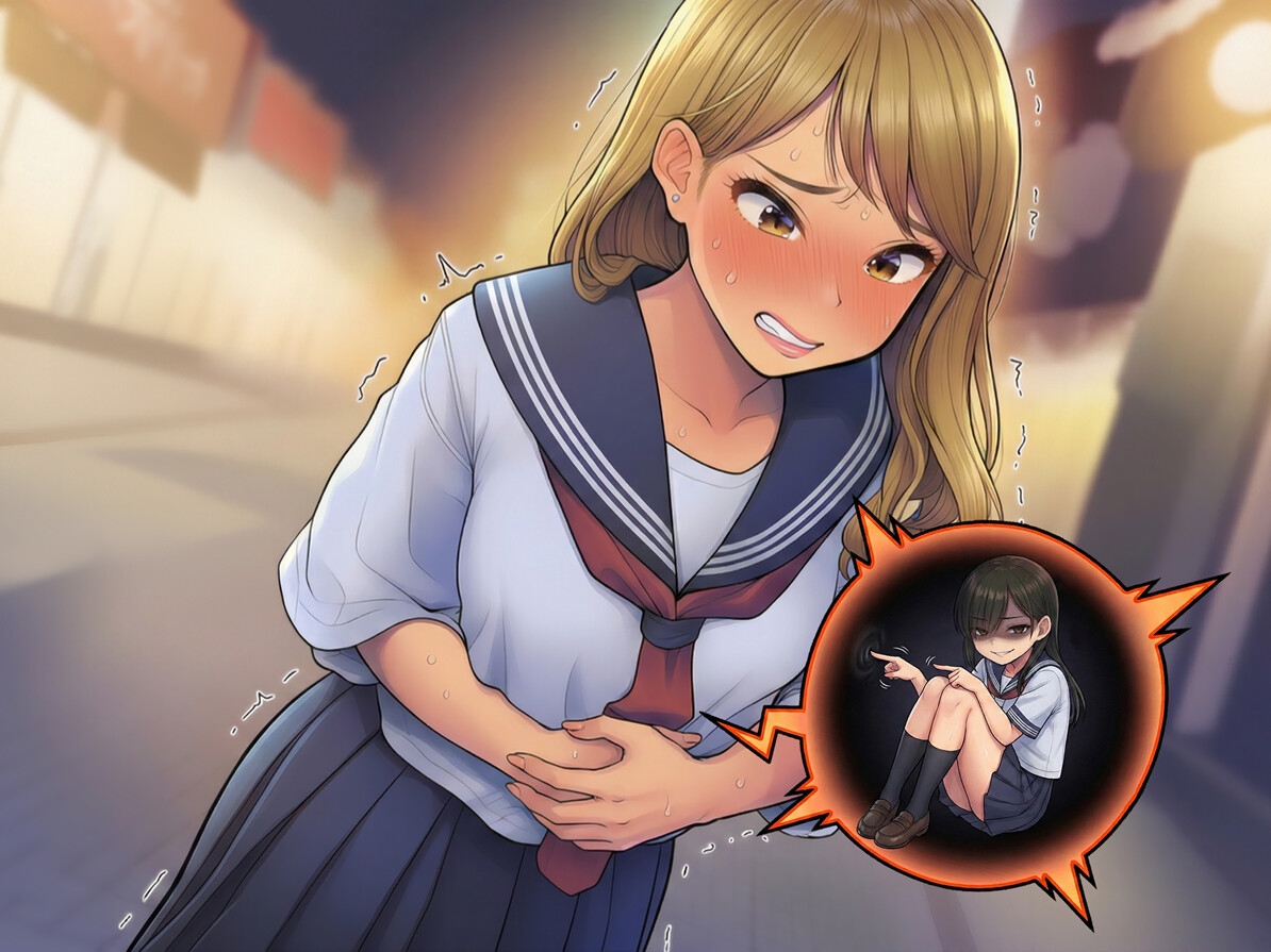 【おしっこ我慢】私をいじめるギャルの 体内に入って復讐