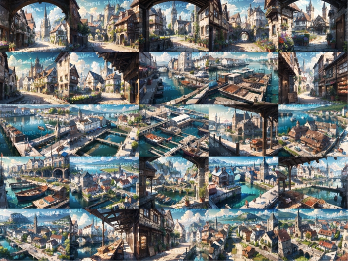 【背景216枚】中世の街並み|差分あり