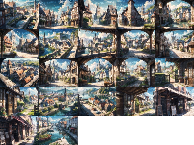 【背景216枚】中世の街並み|差分あり