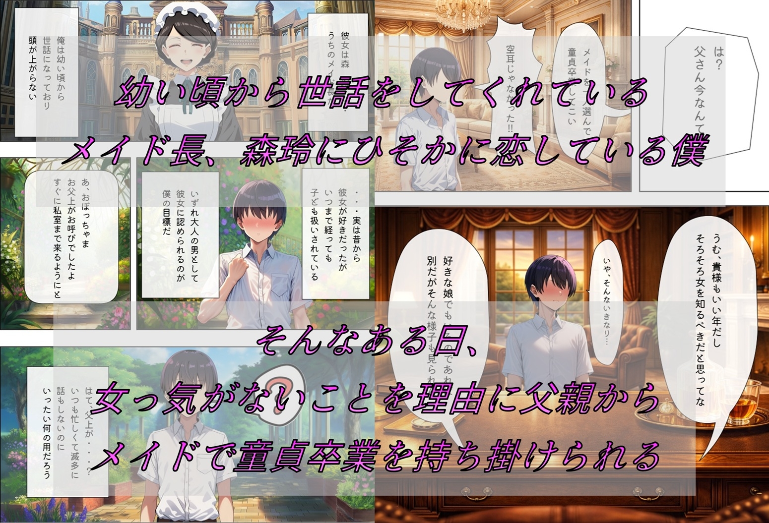 メイドで童貞卒業するよう言われたので昔から好きだった行き遅れ処女メイド長を寵愛して孕ませる話