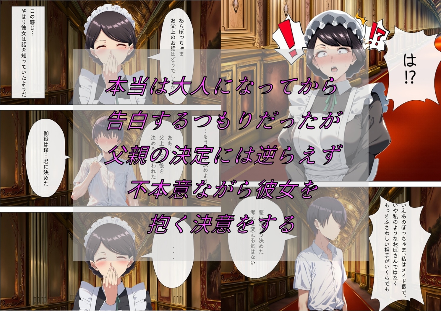 メイドで童貞卒業するよう言われたので昔から好きだった行き遅れ処女メイド長を寵愛して孕ませる話