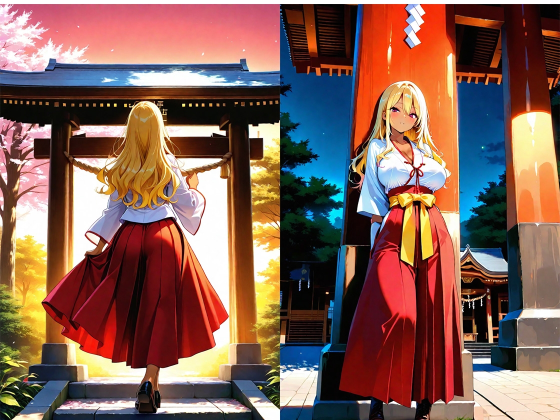 初詣に行ったら金髪ギャルが巫女のバイトしていたので、生ハメセックスしまくった話