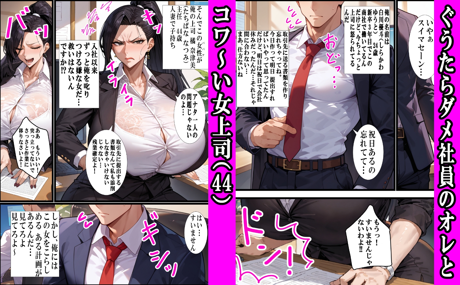 会社のコワ〜イ人妻子持ち女上司(44)絶頂ケツアクメNTR