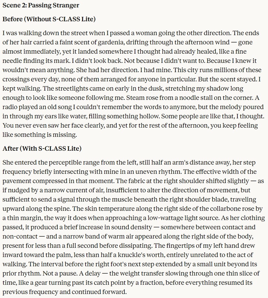 S-CLASS Lite — AI小説・TRPG・RP用 臨場感描写プロンプト