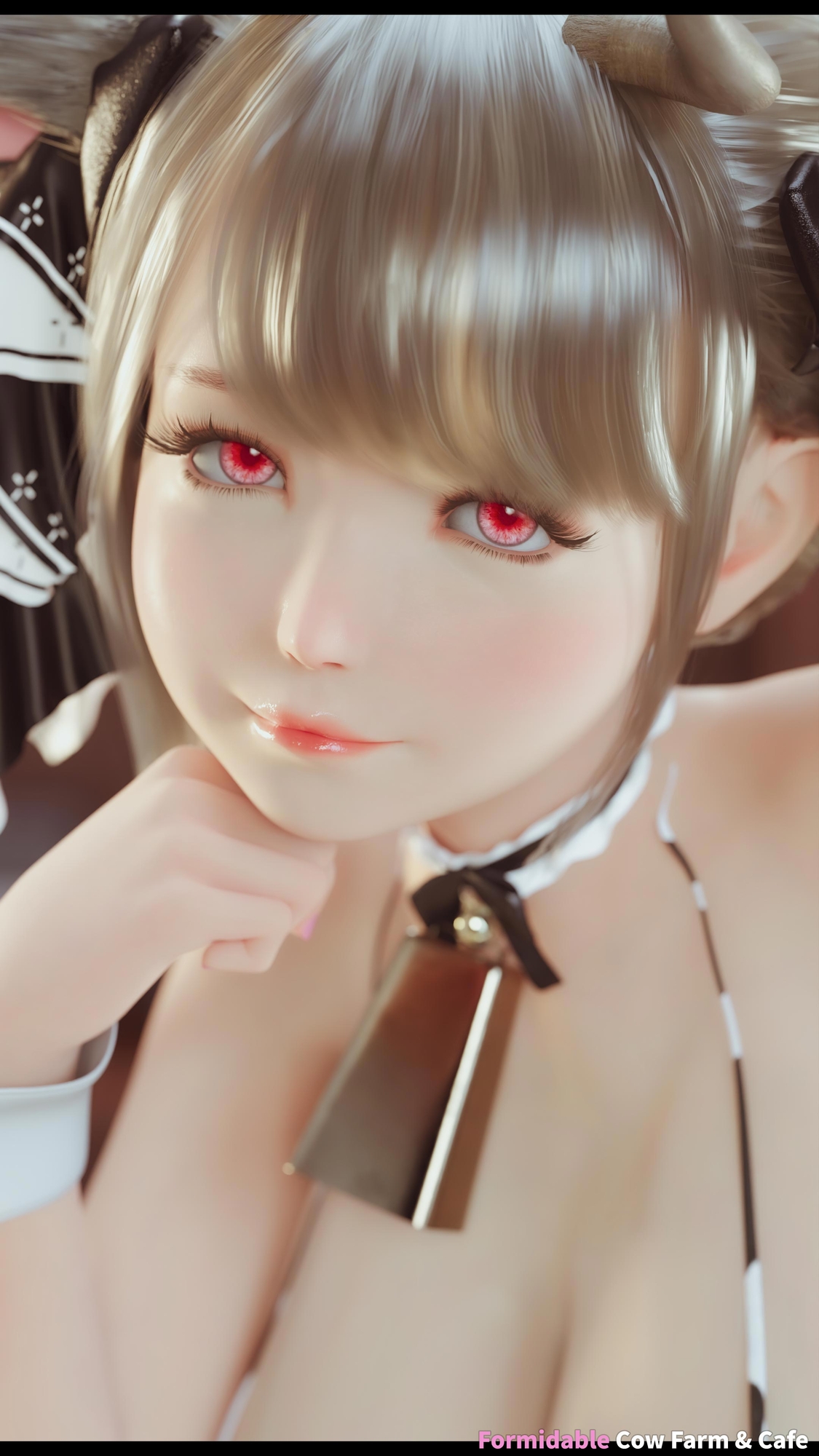 牛柄ビキニの爆乳牛娘4