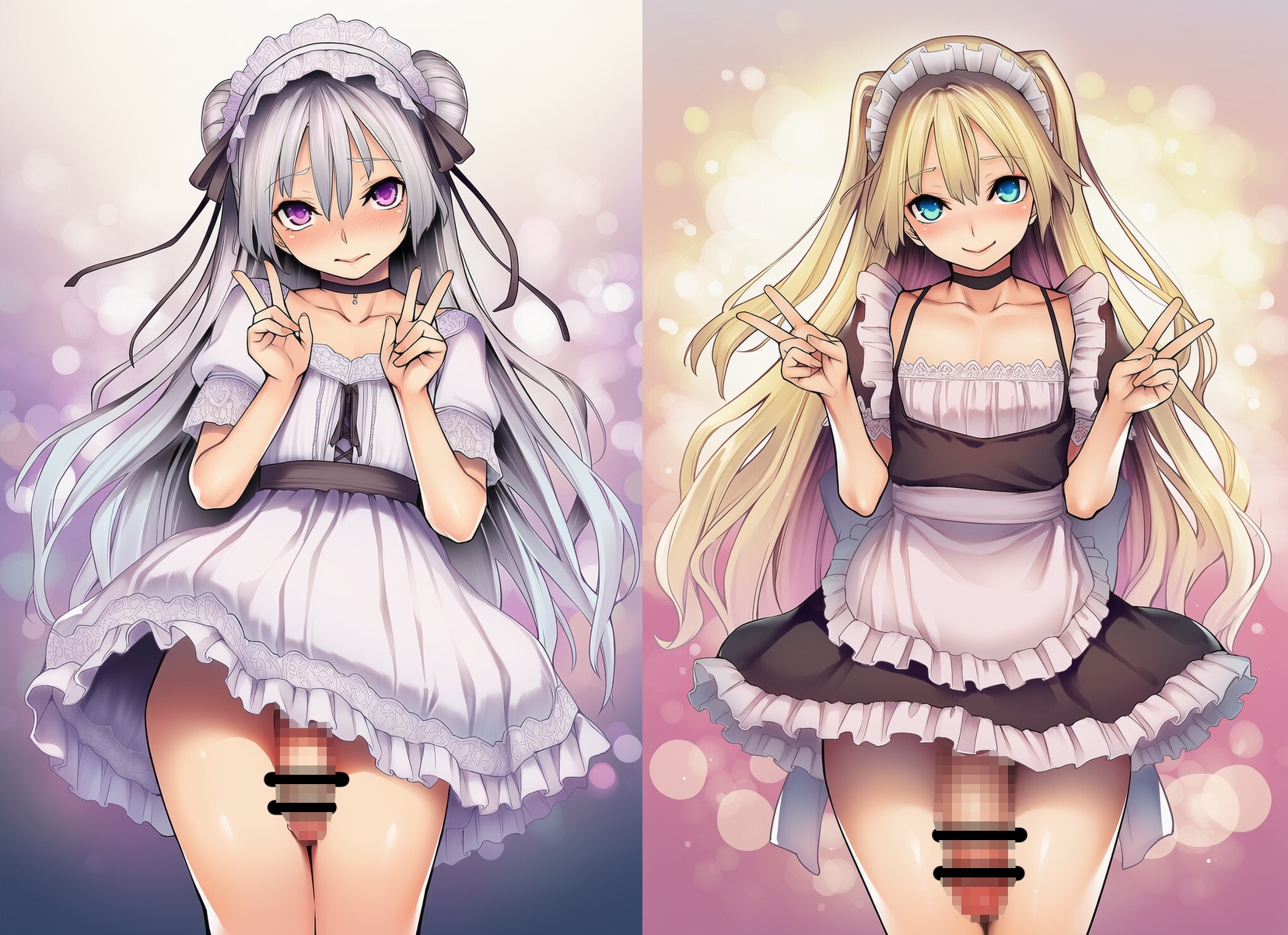 巨根男の娘二人がSEX