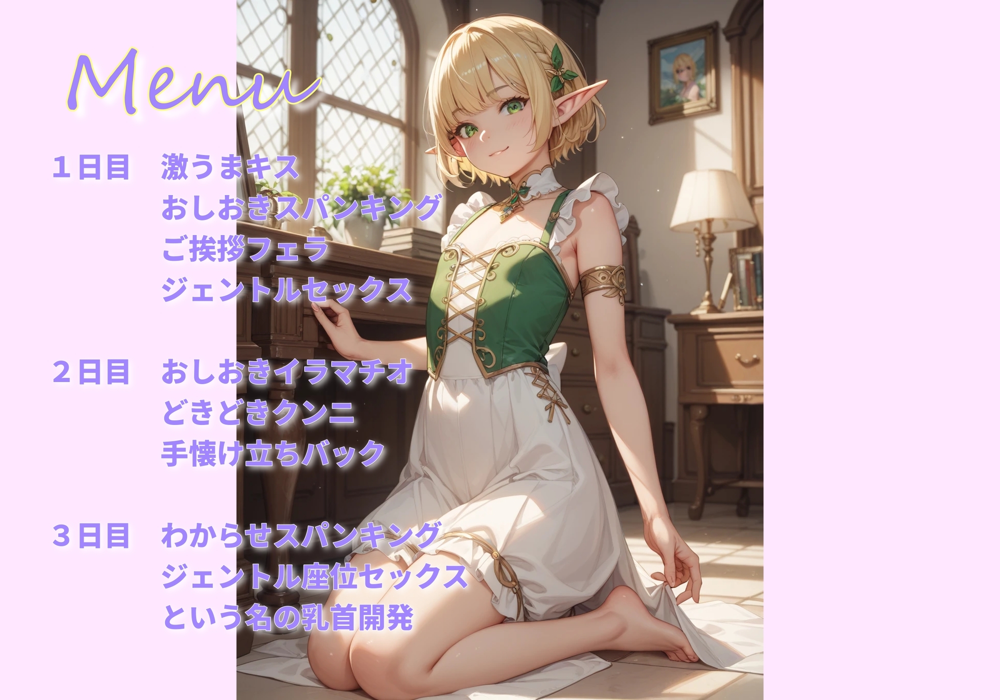 エルフの生意気小娘を一週間調教してみた。