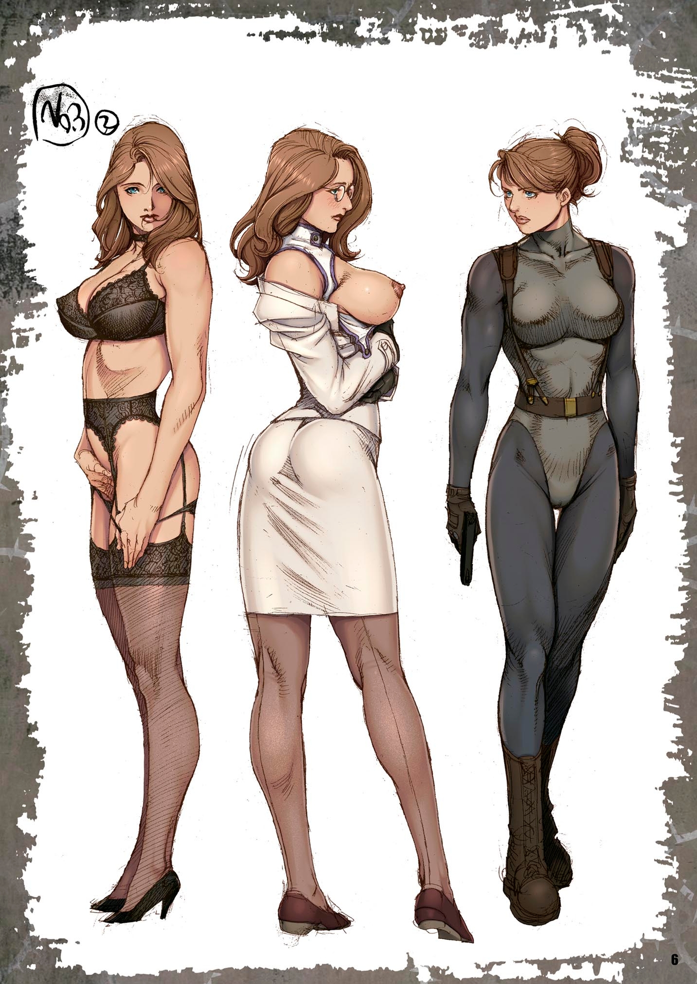 軍嬢色～女軍人ラフ画集～