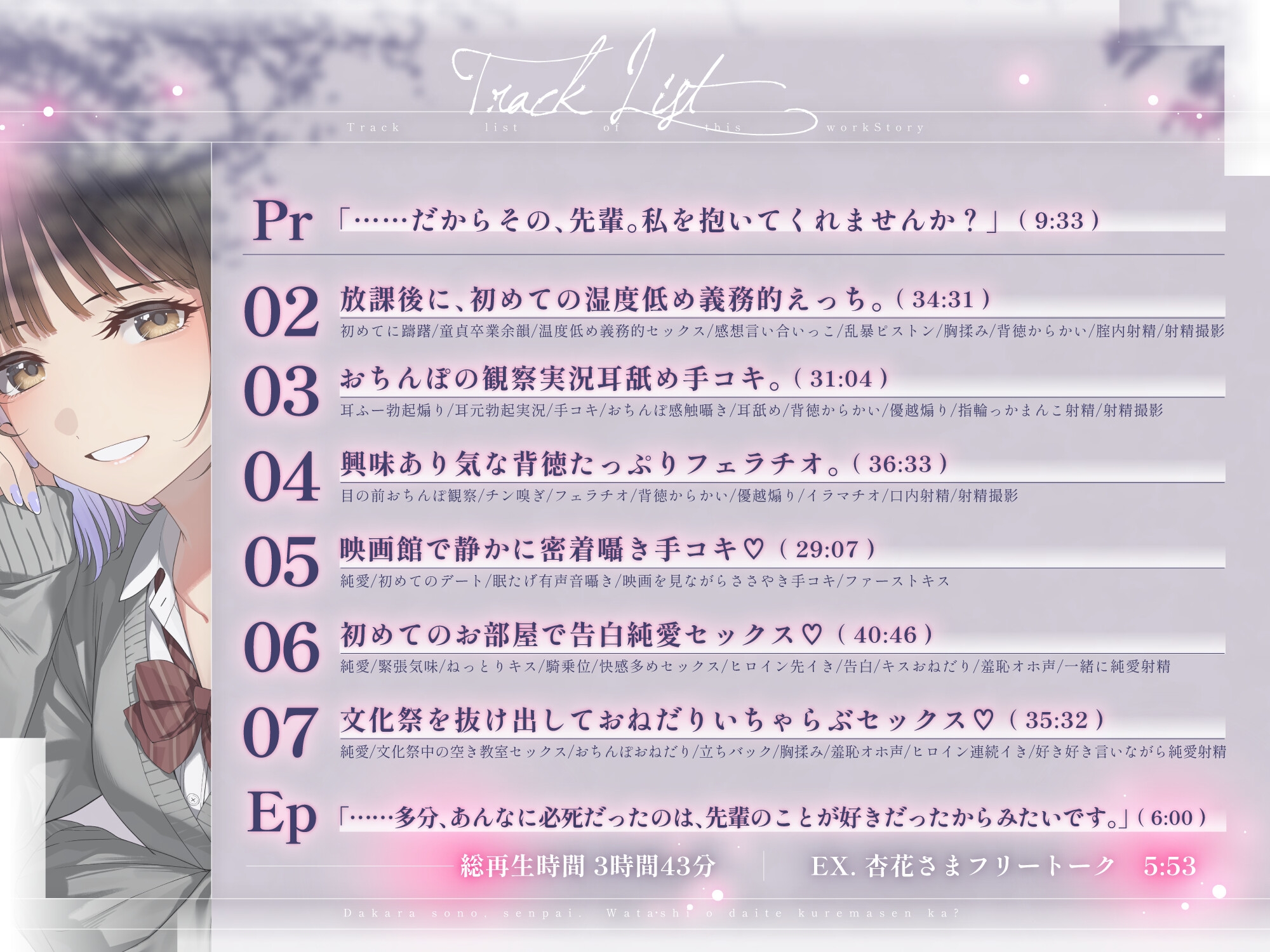 【本編3時間43分✔️】……だからその、先輩。私を抱いてくれませんか?～嘘を重ねて猫を被る後輩JKとの、本音向き合い放課後えっち～