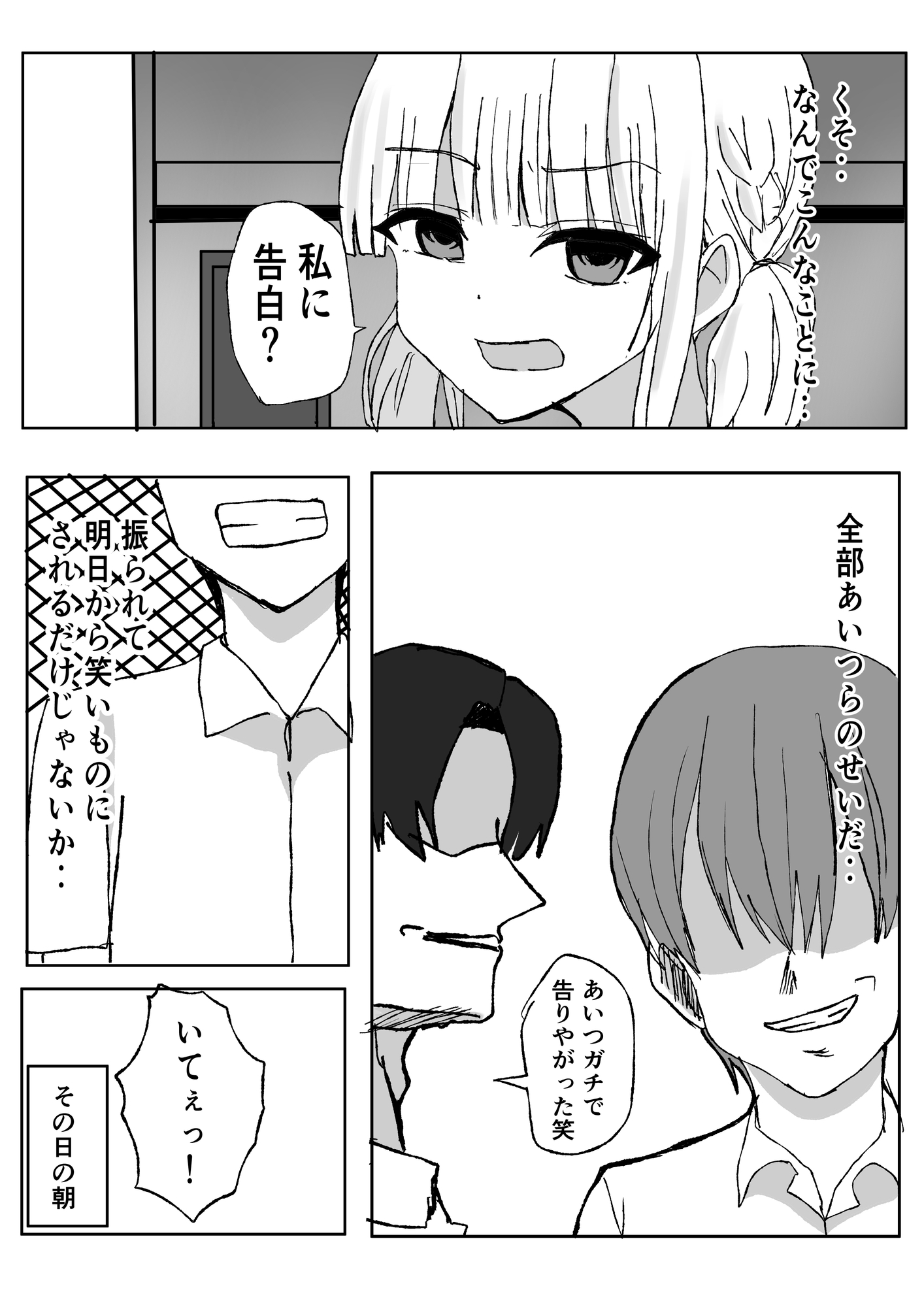 いじめられていてクラスの巨乳ギャルに嘘告白させられたら付き合えた話