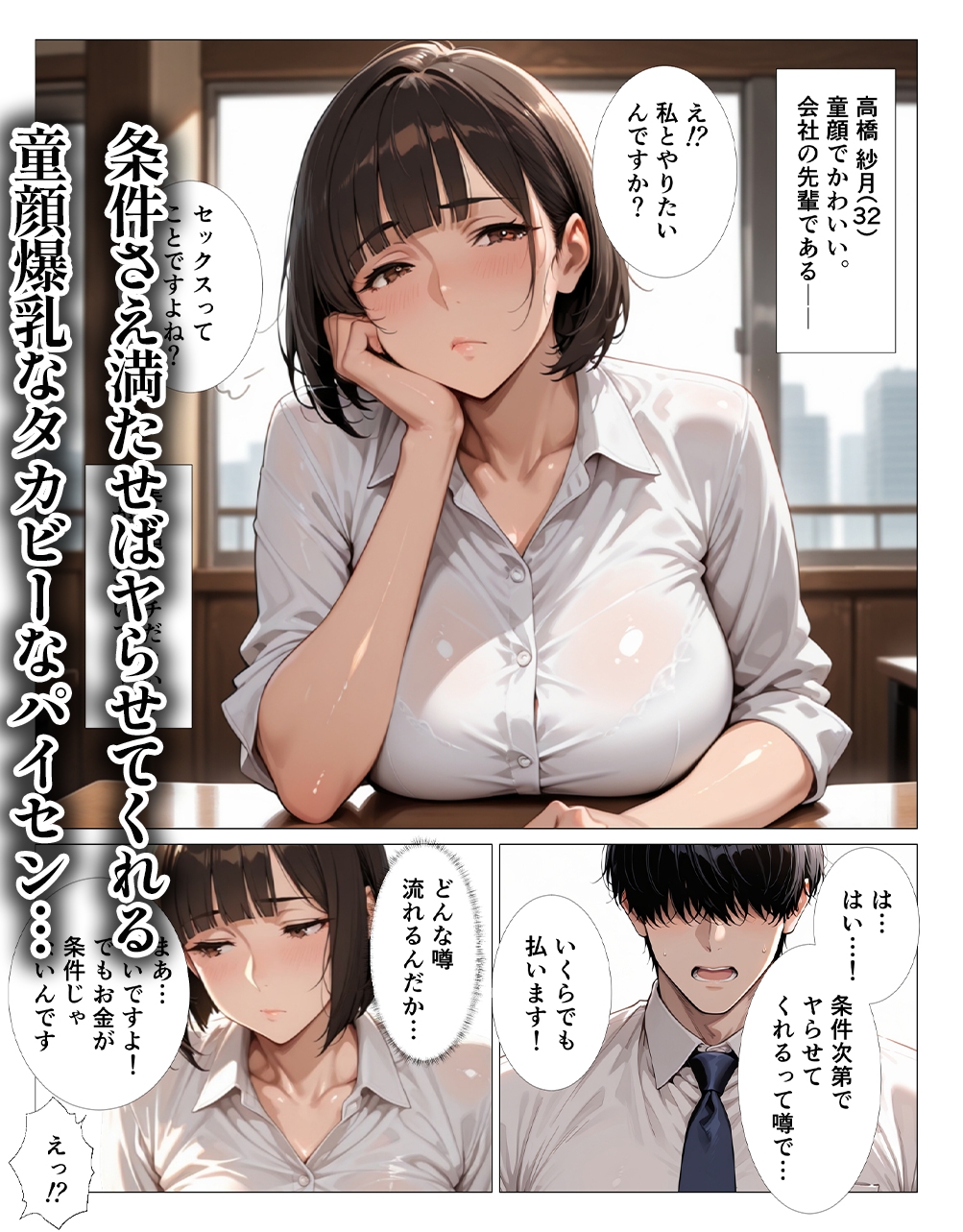 童顔爆乳のタカビーパイセンの手コキ我慢できたらご褒美セックスさせてあげる