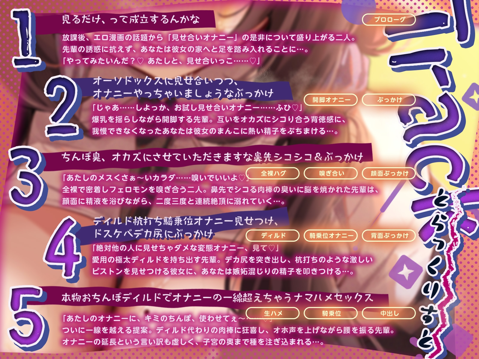 ドスケベボディ陰キャオタクな先輩と見せ合いオナニーしまくりな学校性活～「あたしのメスくさぁ～いカラダ……嗅いでいいよ♡」～(KU100収録作品)