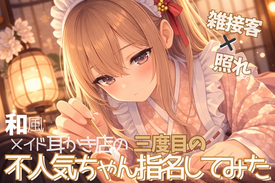 【雑接客×照れ】和風メイド耳かき店の不人気ちゃん三回目の指名してみた【耳かきASMR一時間】