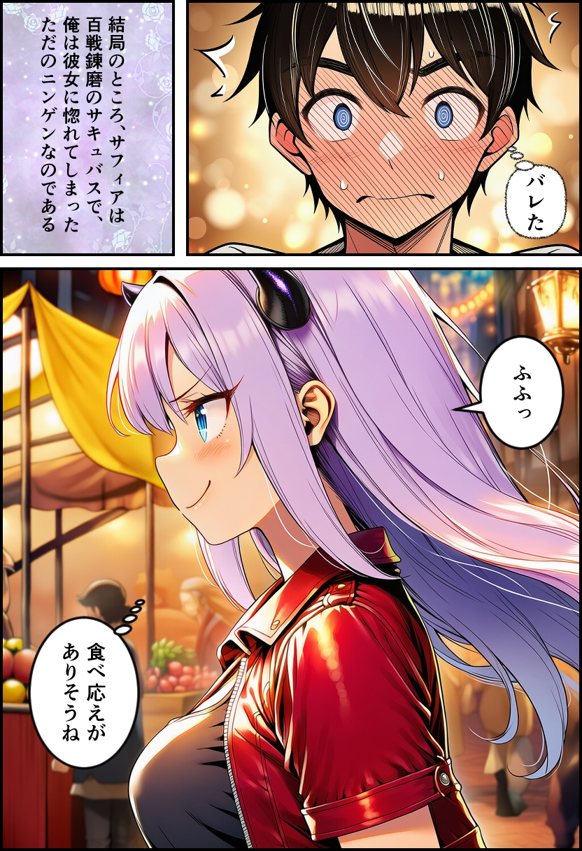 命懸けで戦った日の夜、惚れたサキュバスを犯し、犯され、全て出し切って……彼女の胸で眠りに落ちるまで。