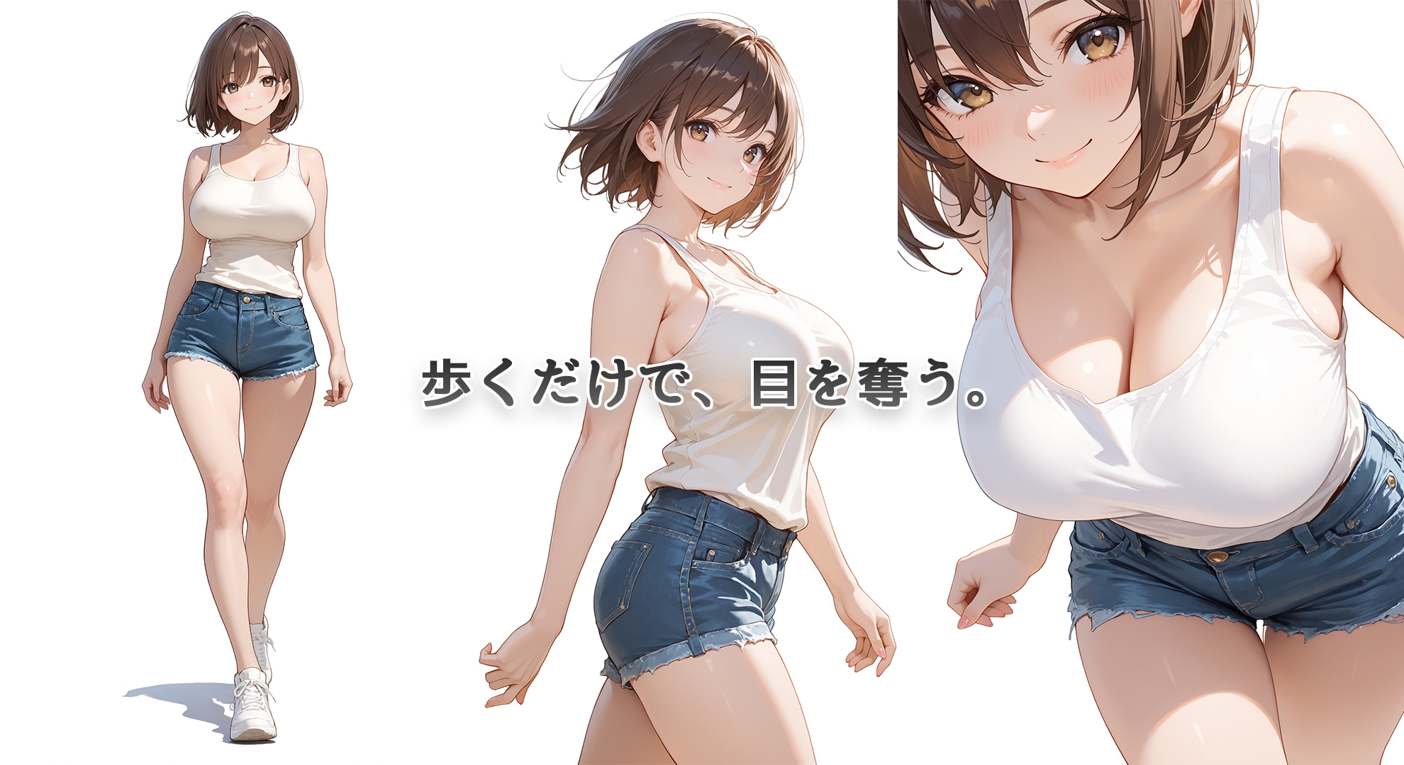 歩くだけで目を奪う、乳揺れ鑑賞3本セット