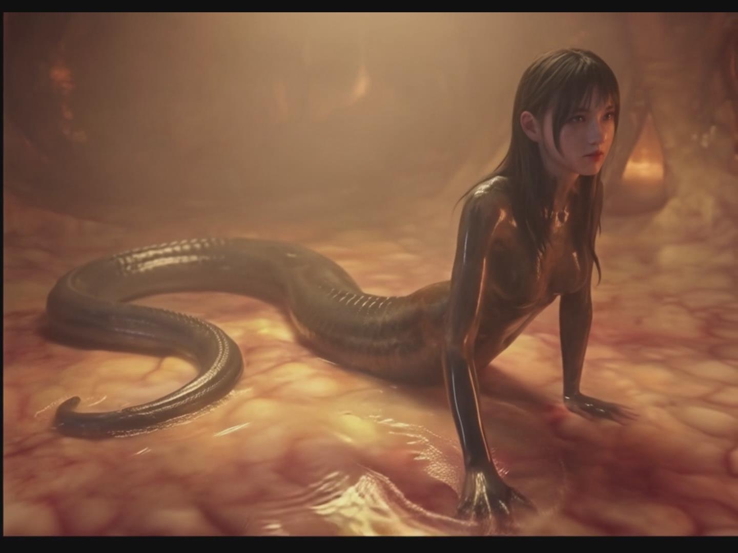 【インタラクティブ映画】淑妍(ソヨン):女王意識による支配とセーラー服からのラミア羽化変異