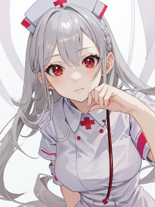 銀髪ナースAIイラスト集 Vol.01