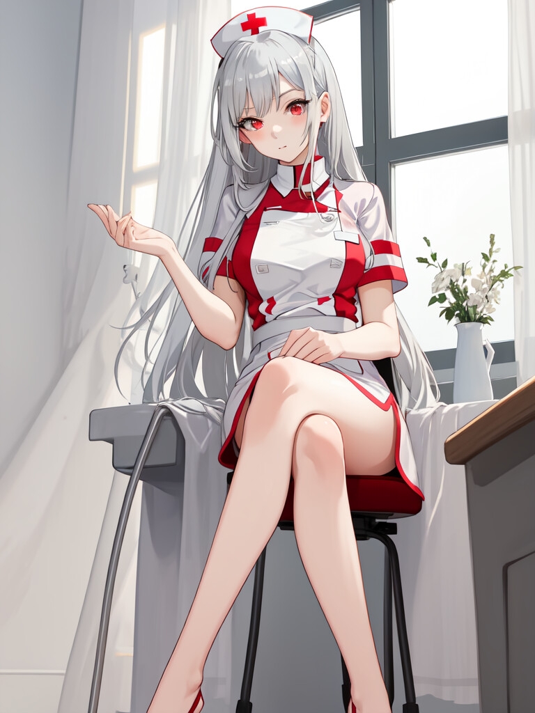 銀髪ナースAIイラスト集 Vol.01